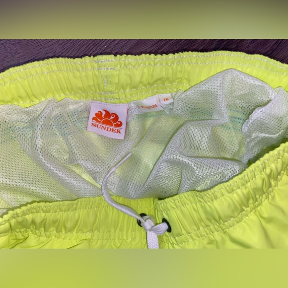 Sundek Elastic Waist Swim Trunk - Fluorescent Yellow - Picture 4 of 4